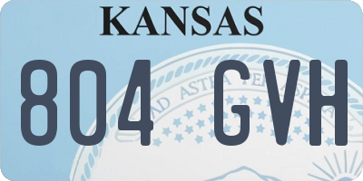 KS license plate 804GVH
