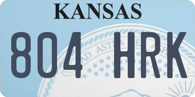KS license plate 804HRK