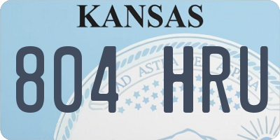 KS license plate 804HRU