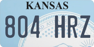 KS license plate 804HRZ