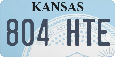 KS license plate 804HTE