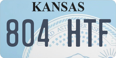 KS license plate 804HTF