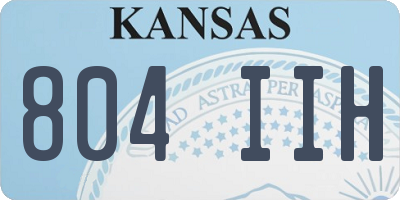 KS license plate 804IIH