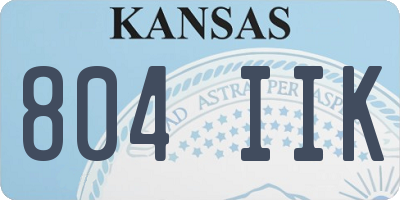 KS license plate 804IIK