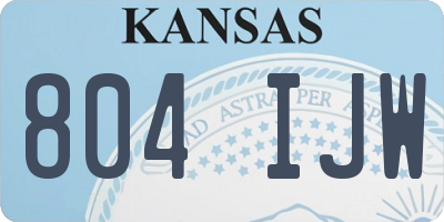 KS license plate 804IJW