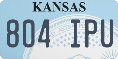 KS license plate 804IPU