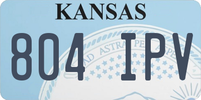 KS license plate 804IPV