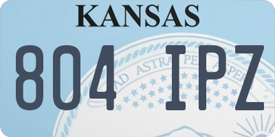 KS license plate 804IPZ