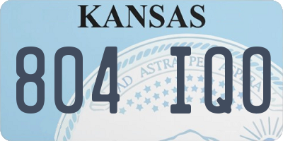 KS license plate 804IQO