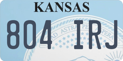 KS license plate 804IRJ