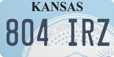 KS license plate 804IRZ