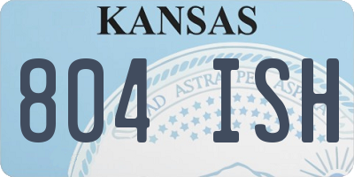 KS license plate 804ISH