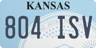 KS license plate 804ISV