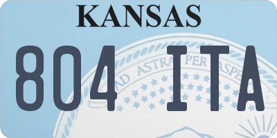KS license plate 804ITA