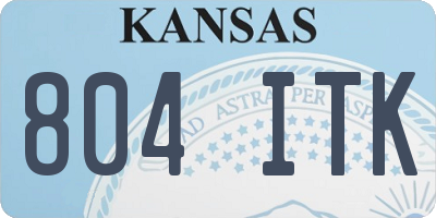 KS license plate 804ITK