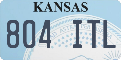 KS license plate 804ITL