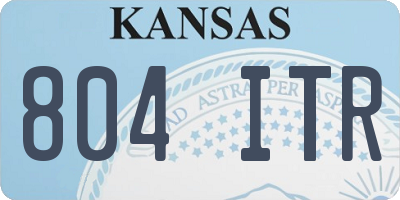 KS license plate 804ITR