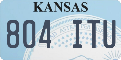 KS license plate 804ITU