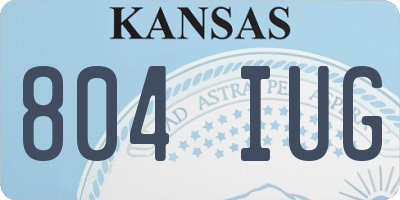 KS license plate 804IUG