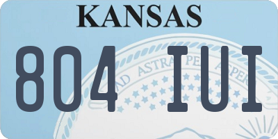 KS license plate 804IUI