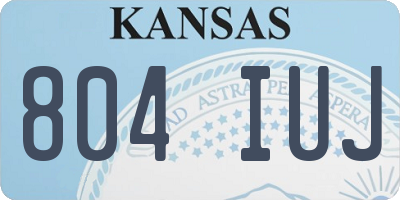 KS license plate 804IUJ