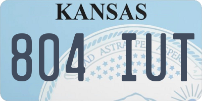 KS license plate 804IUT