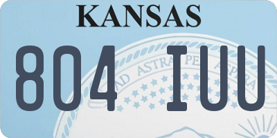 KS license plate 804IUU