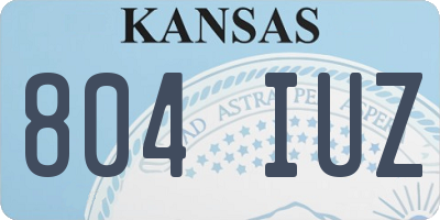 KS license plate 804IUZ