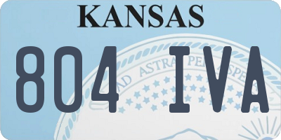 KS license plate 804IVA