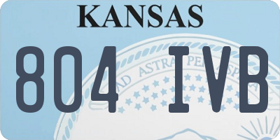 KS license plate 804IVB