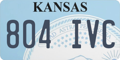 KS license plate 804IVC