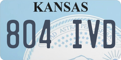 KS license plate 804IVD