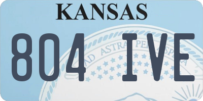 KS license plate 804IVE