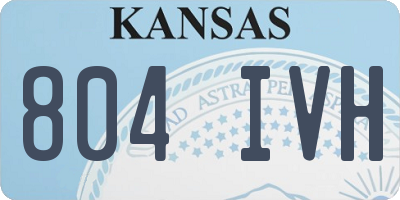 KS license plate 804IVH