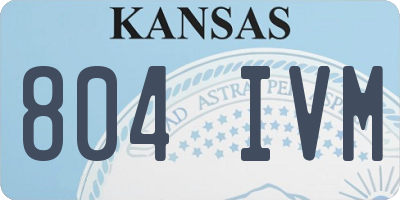 KS license plate 804IVM