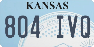 KS license plate 804IVQ