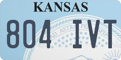 KS license plate 804IVT