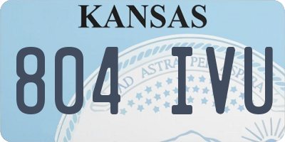 KS license plate 804IVU