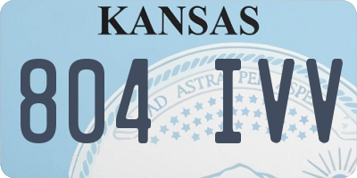 KS license plate 804IVV