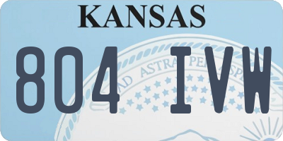 KS license plate 804IVW