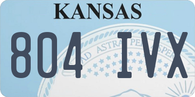 KS license plate 804IVX
