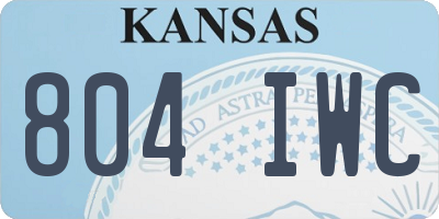 KS license plate 804IWC