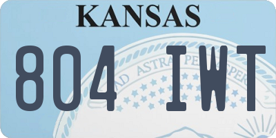KS license plate 804IWT