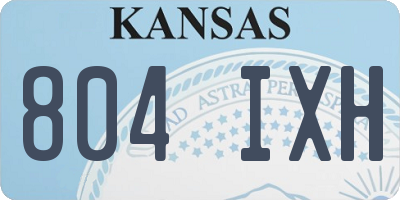 KS license plate 804IXH