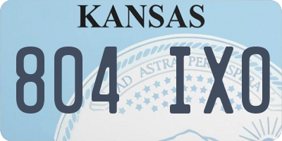 KS license plate 804IXO