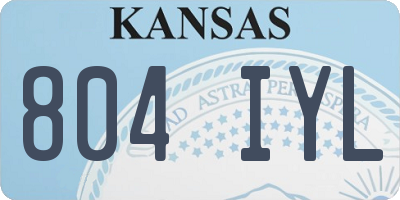 KS license plate 804IYL