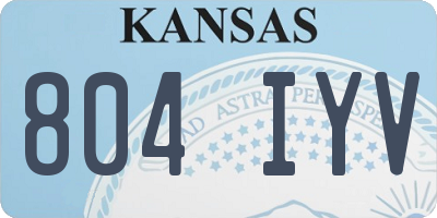 KS license plate 804IYV
