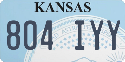 KS license plate 804IYY