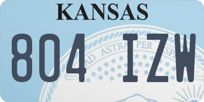 KS license plate 804IZW
