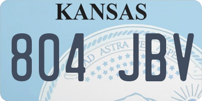 KS license plate 804JBV